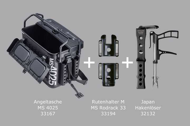 Set: Daiichiseiko Angeltasche MS 4025 + Rutenhalter MS Rodrack 33 + Hakenlöser