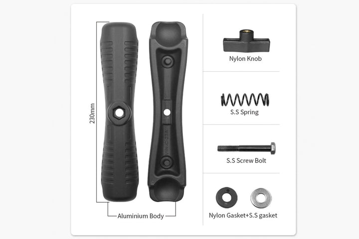 Set: Fasten Kajak Plattform (560x52mm)+ 2x Verbinder + 2x 1,5 Zoll Kugeln Echolot