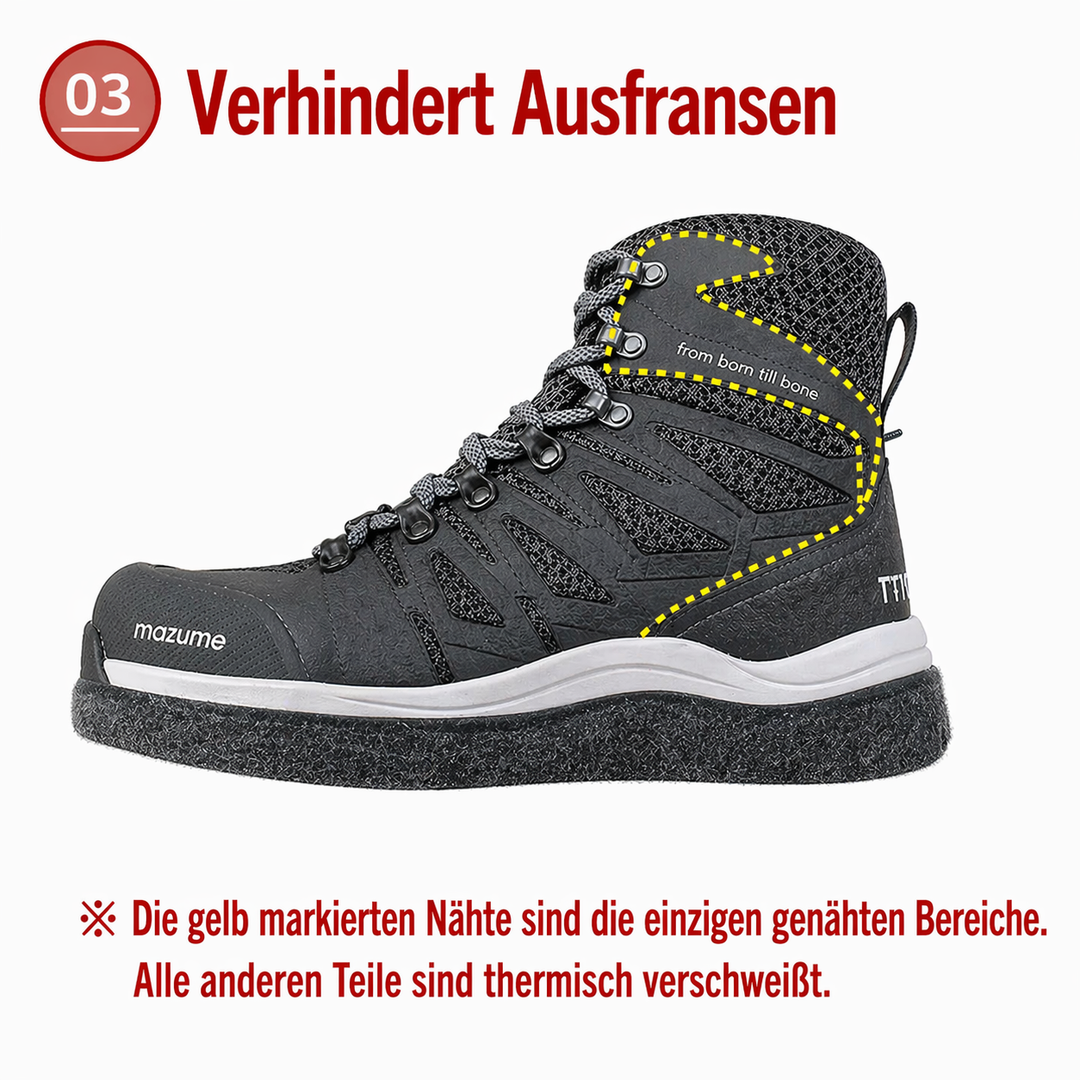 Aktuell in Vorbestellung – mazume Watschuhe mit Filzsohle &amp; Spikes MZWD-692 – Jetzt auch in Größe 3L verfügbar (neue Generation)