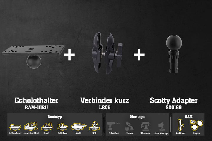 L946t – Universell / Kurz - Kunststoff - Scotty - 100mm / Scotty