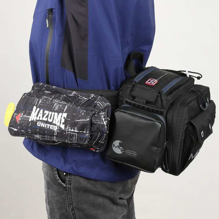mazume SEATANK IV Angeltasche Bauchtasche – Wasserdichter Angel-Rucksack mit großem Stauraum und robustem Design (Schwarz)