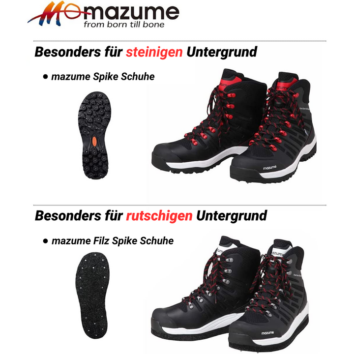 mazume MZWD-624 SPIKE SHOES, Watschuhe Spikeschuhe für Wathose, Bellyboot und kayak, Fliegenfischen, Watangeln, kayakfishing