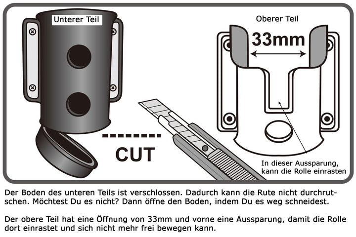 Set: Daiichiseiko Angeltasche MS 4025 + Rutenhalter MS Rodrack 33 + Hakenlöser