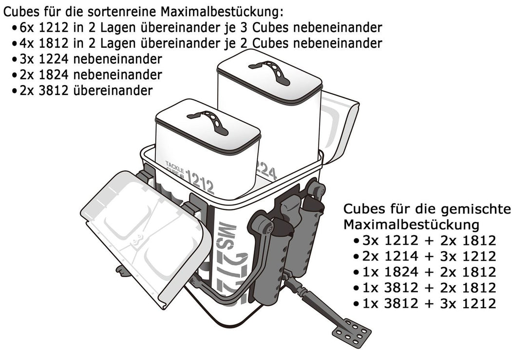 Set: Daiichiseiko Angeltasche MS 4025 + Rutenhalter MS Rodrack 33 + Hakenlöser