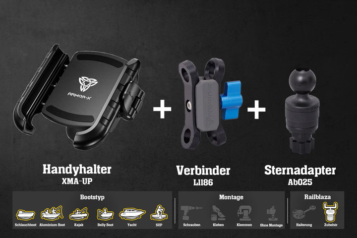 RAILBLAZA Handyhalter mit 1 Zoll Kugel
