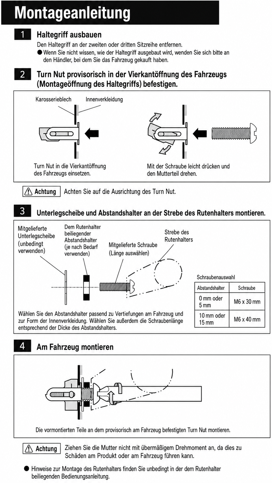 Haltegriff-Loch Adapter quadratisch (IF51), KAKUANA ADAPTER, inno, Carmate