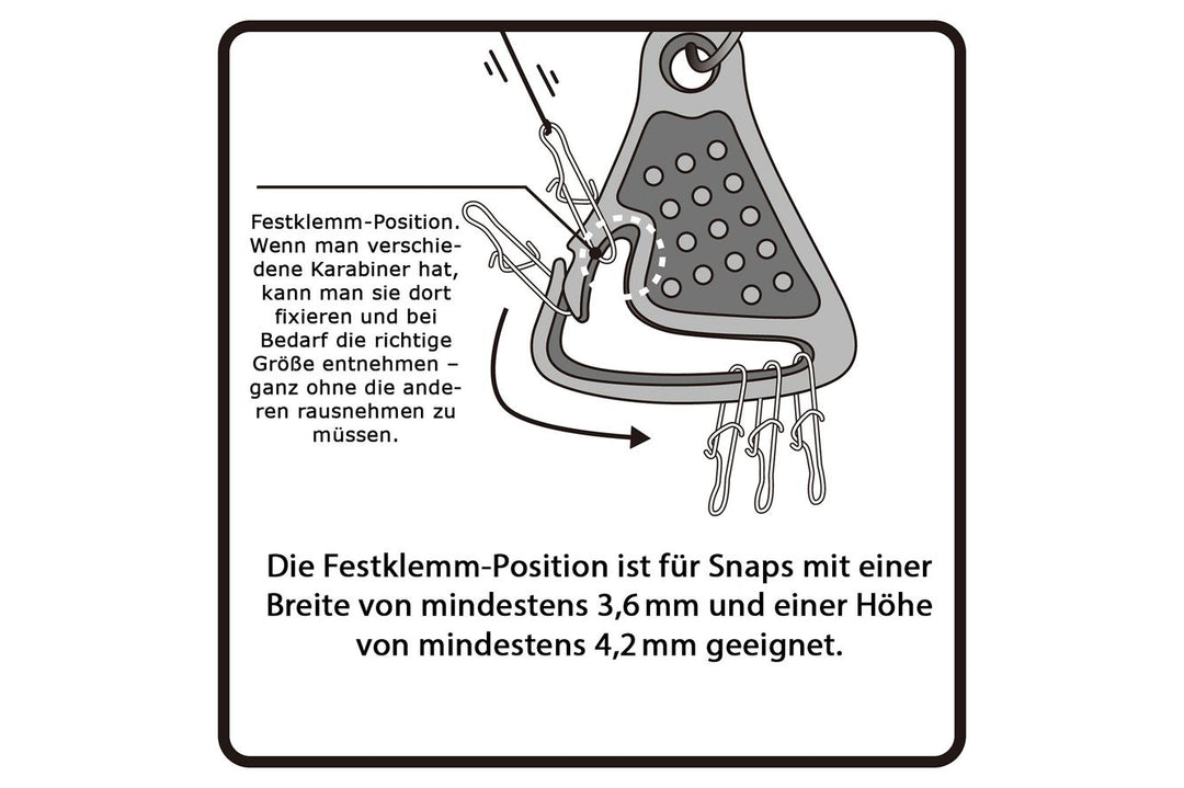 Daiichiseiko Karabinerwirbel Haltezugsystem Snap Catcher