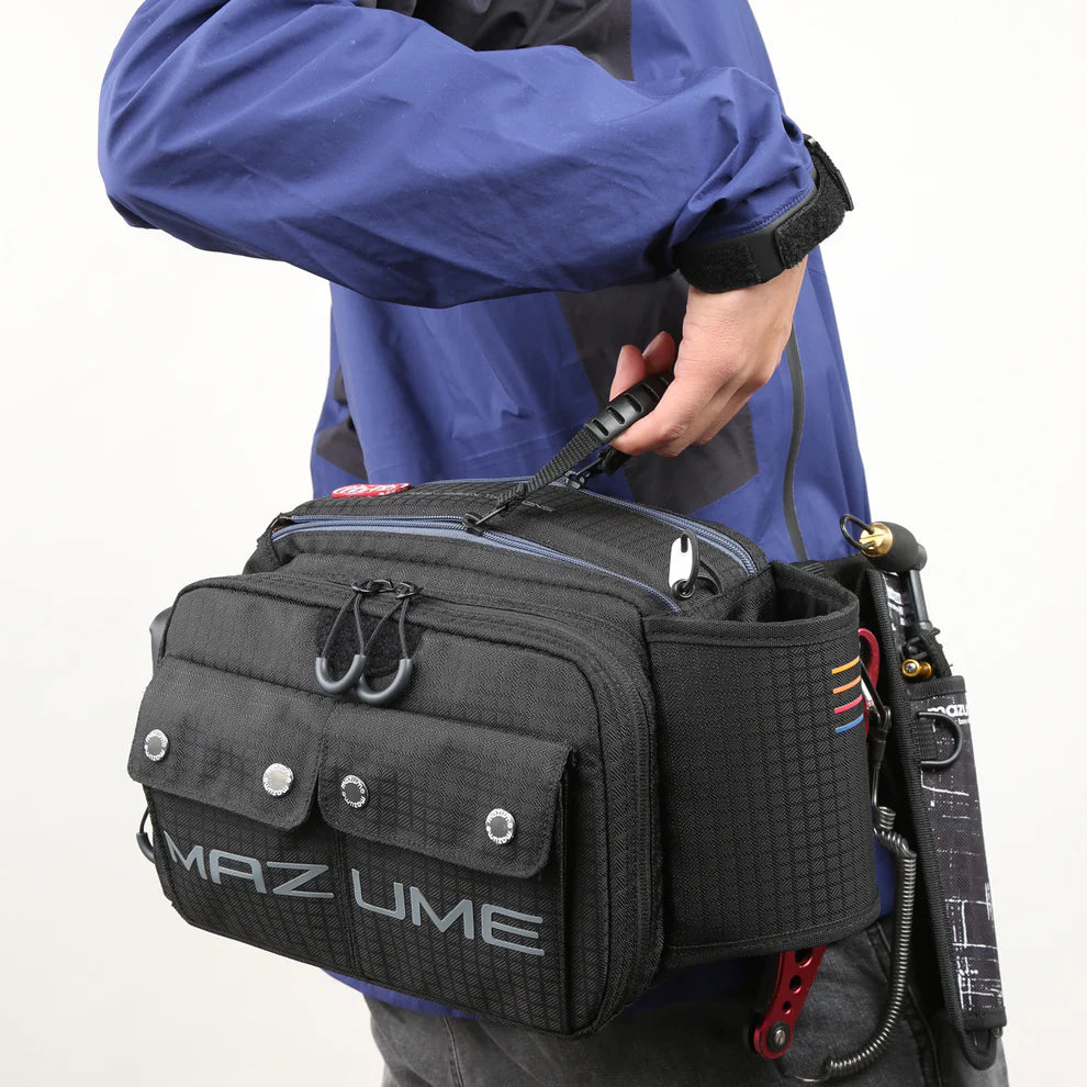 mazume SEATANK IV Angeltasche Bauchtasche – Wasserdichter Angel-Rucksack mit großem Stauraum und robustem Design (Schwarz)