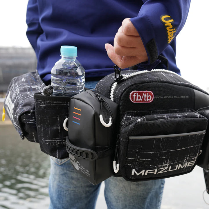 mazume REDMOON WAIST BAG V – Wasserdichte Rettungs- und Gürteltasche für Angler (Schwarz)