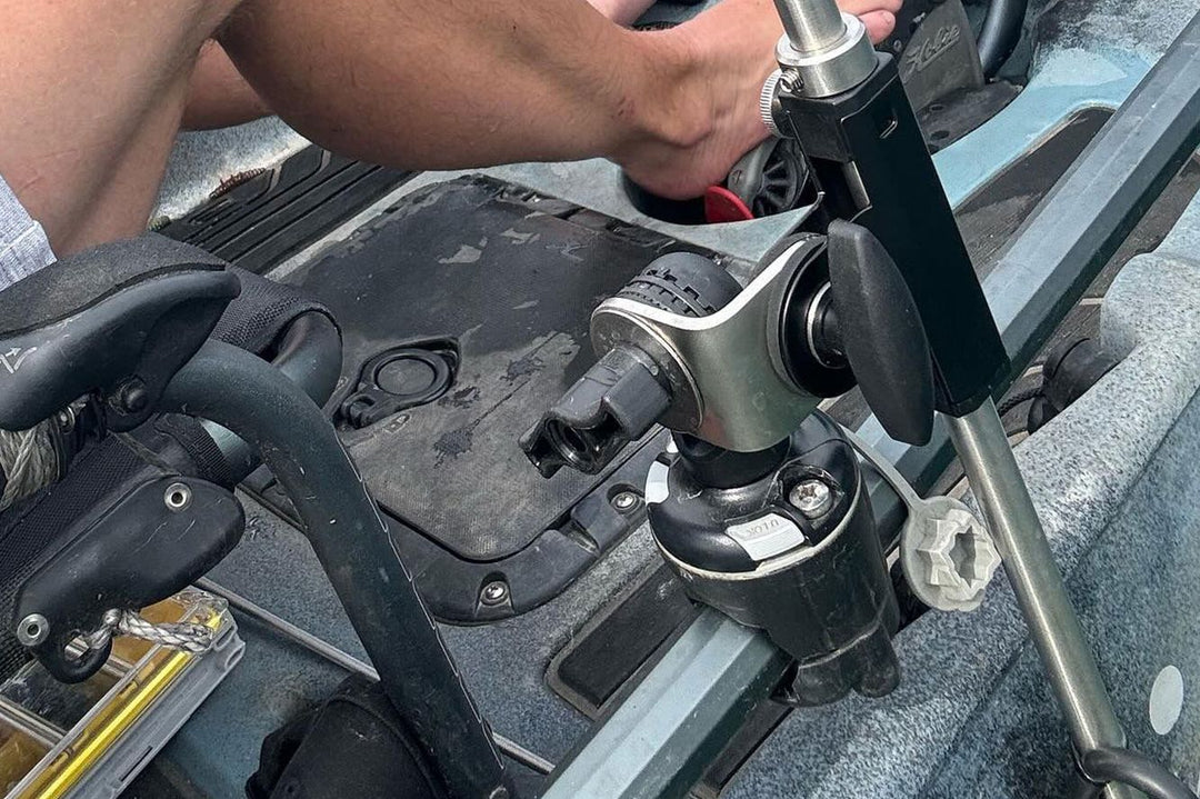 Set: Railblaza Geberstange (850mm) Garmin Lowrance + Halterung für Hobie H-Rail