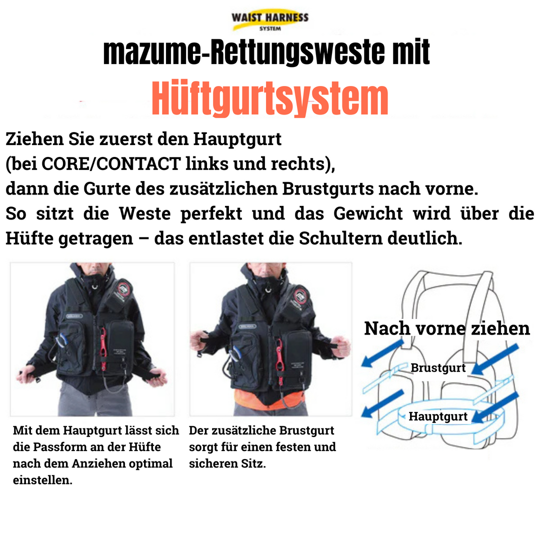 mazume Angelweste Herren aus Japan – Rettungsweste & Schwimmhilfe CORE LIFE JACKET MZLJ-771