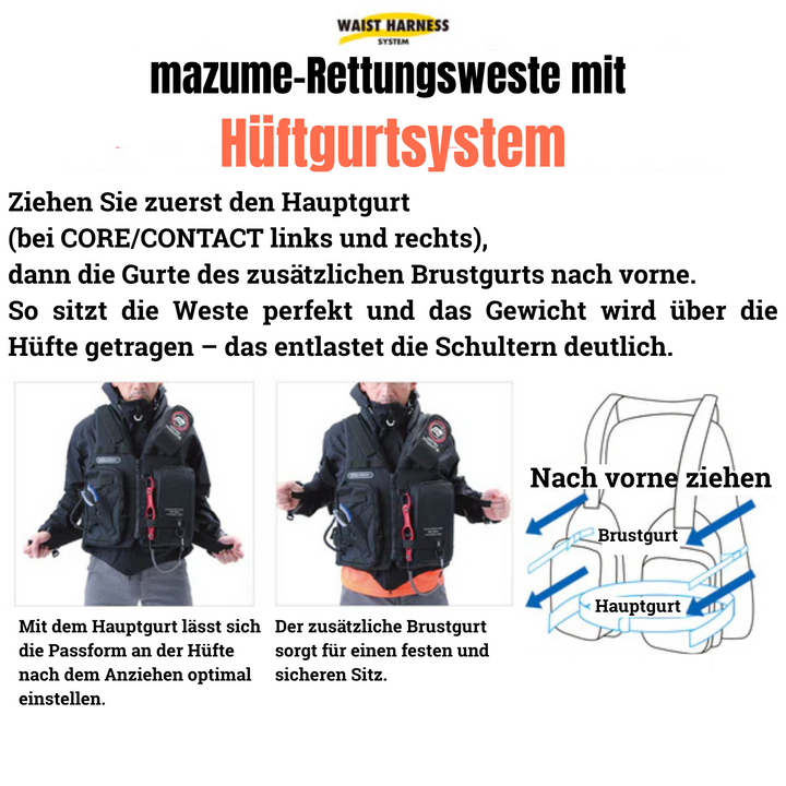 mazume Angelweste Herren aus Japan – Rettungsweste & Schwimmhilfe CORE LIFE JACKET MZLJ-771