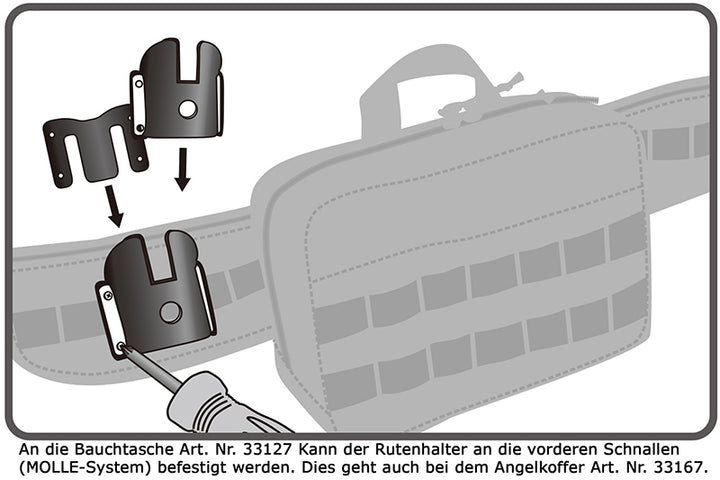 Set: Daiichiseiko Angeltasche MS 4025 + Rutenhalter MS Rodrack 33 + Hakenlöser