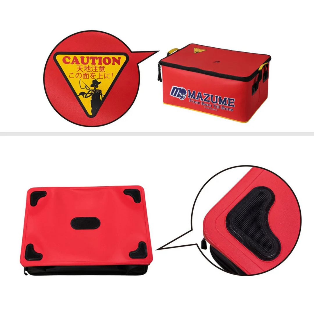 mazume WADING CARGO IV mit Deckel – Wasserdichte EVA Transportbox für Wathose, Schlauchboot, Watstiefel & Bellyboot (MZBK-578, Schwarz)