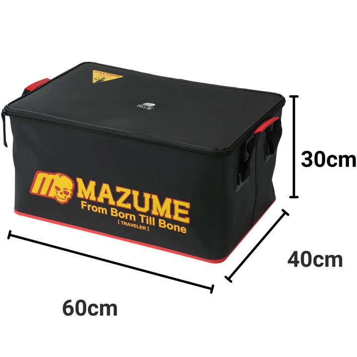 mazume WADING CARGO IV mit Deckel – Wasserdichte EVA Transportbox für Wathose, Schlauchboot, Watstiefel & Bellyboot (MZBK-578, Schwarz)