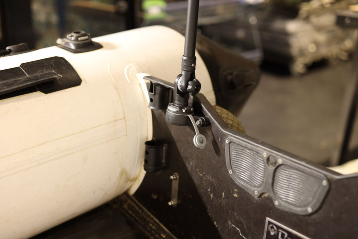 Set: Positionslicht Schlauchboot + Gelenkfuß + Teleskopverlängerung + Halterung