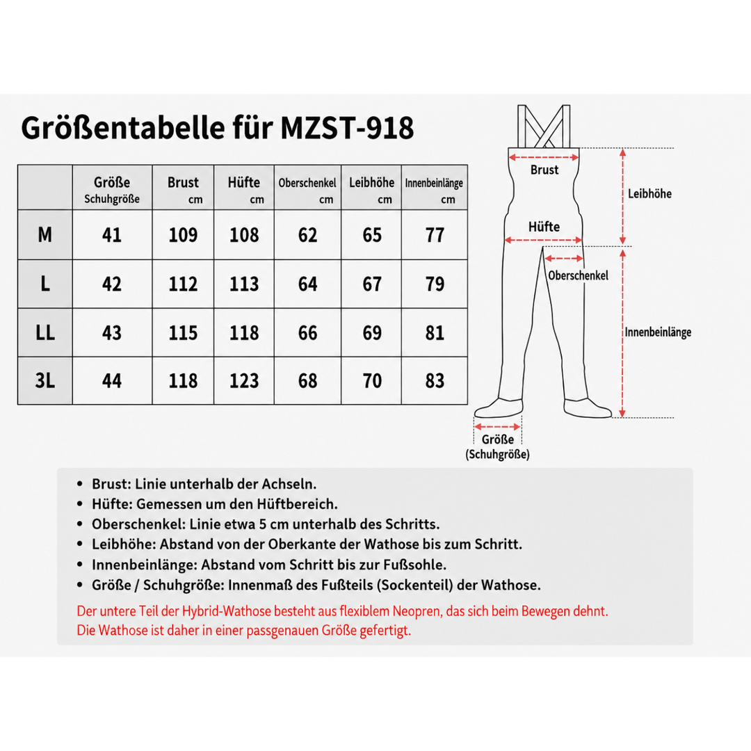 mazume Hybrid Wathose MZST-918 – Neue Generation für maximale Wärme &amp; Bewegungsfreiheit