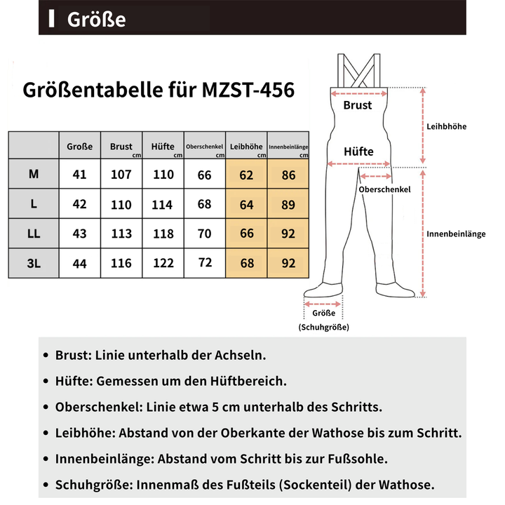 MZST-456 mazume FULL OPEN STOCKINGS WADER breathable waders for fly fishing, wading and belly boat (men) 