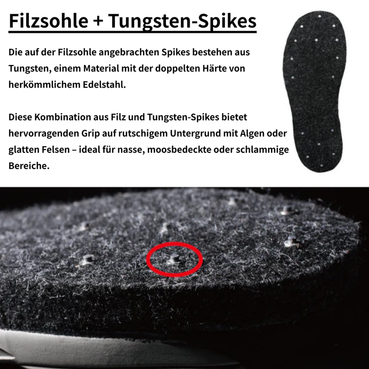 mazume MZWD-529 FELT SPIKE SHOES, felt spiked shoes for waders, belly boat and fly fishing, wading, rock fishing 
