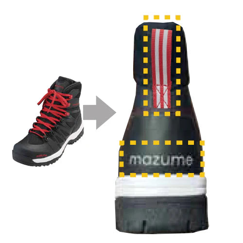 Aktuell in Vorbestellung – mazume Watschuhe mit Tungsten-Spikes MZWD-691 – Jetzt auch in Größe 4L (neue Generation)