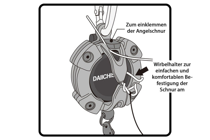 Daiichiseiko Karabinerwirbel Haltezugsystem Snap Catcher