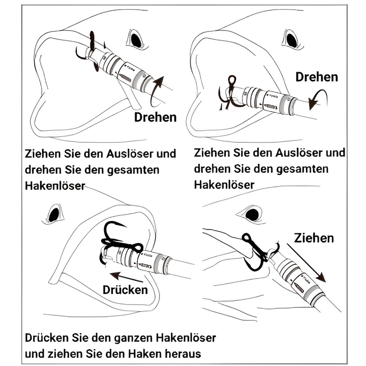 Studio Ocean Mark HOOK REMOVER HR165S, Japanischer Hakenlöser zum Angeln vom Ufer und Boot, mit Wathose oder Belly Boot