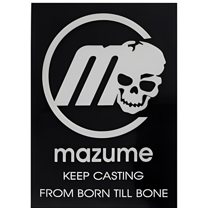 mazume SKULL m LOGO STICKER Ⅱ (4 Sticker Set), große Sticker für Köderbox, Kühlbox, uvm.