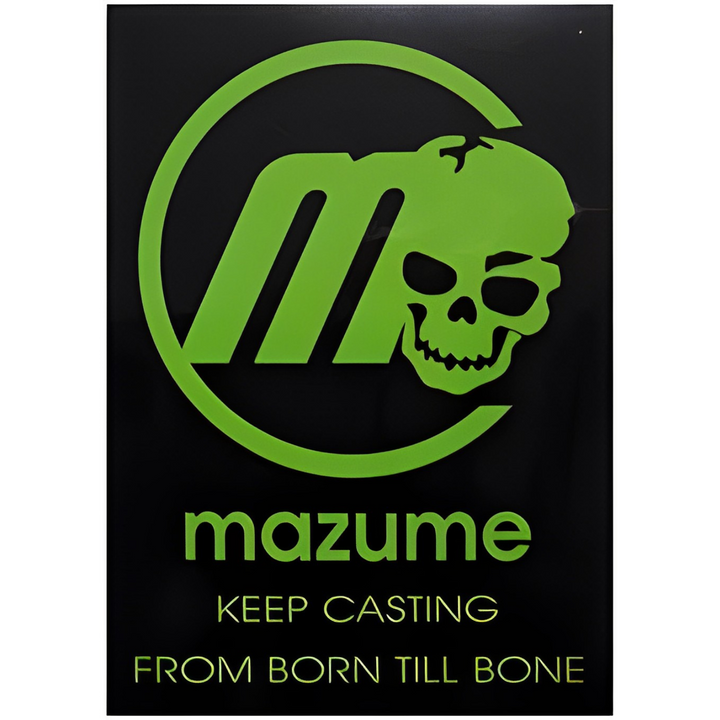 mazume SKULL m LOGO STICKER Ⅱ (4 Sticker Set), große Sticker für Köderbox, Kühlbox, uvm.