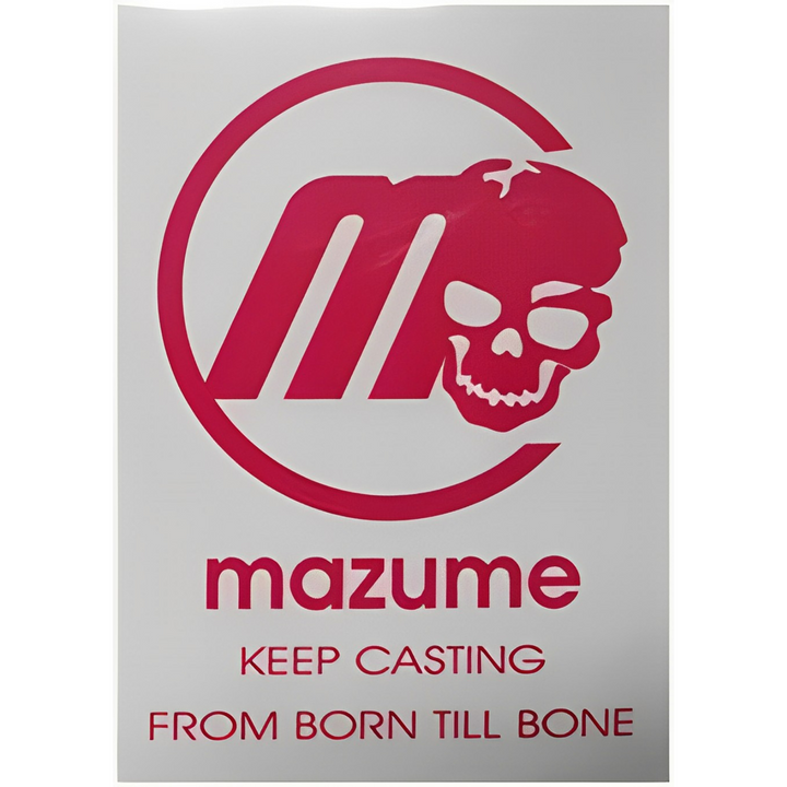 mazume SKULL m LOGO STICKER Ⅱ (4 sticker set), large stickers for bait box, cool box, and much more.