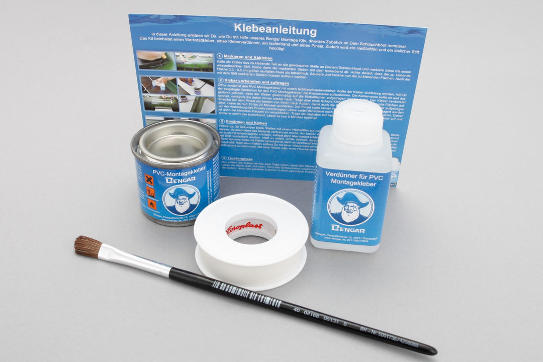 Set: Daiichiseiko Chibi Lark GB + Kleber Kit - Schlauchboot Rutenhalter Pro